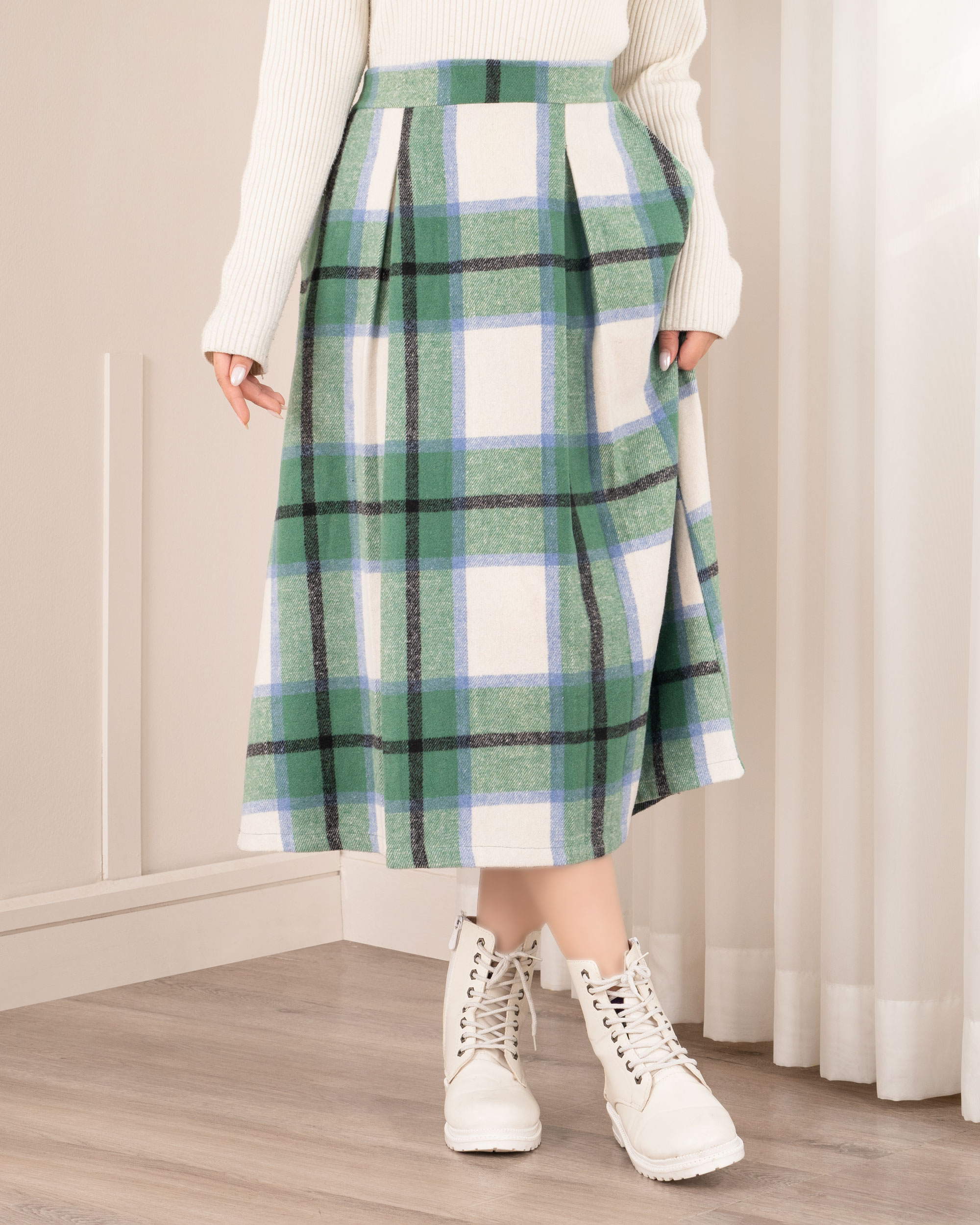 دامن چهارخونه قرمز کد 27102