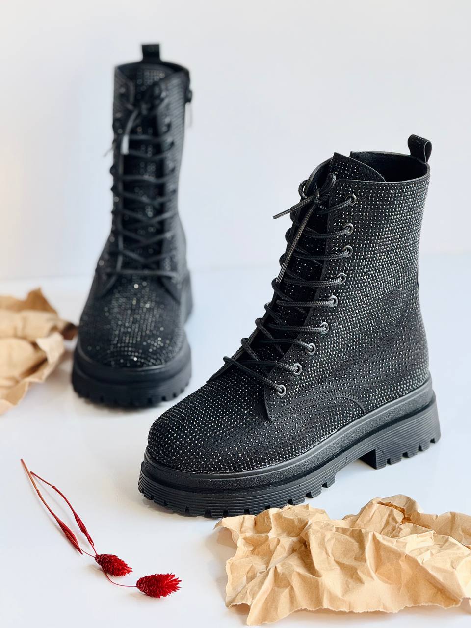 کفش بوت فول نگین