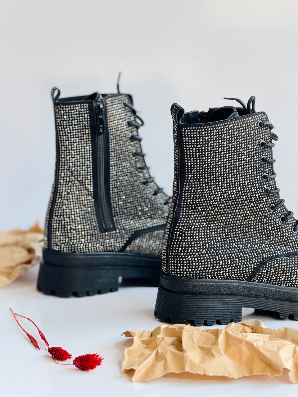 کفش بوت فول نگین