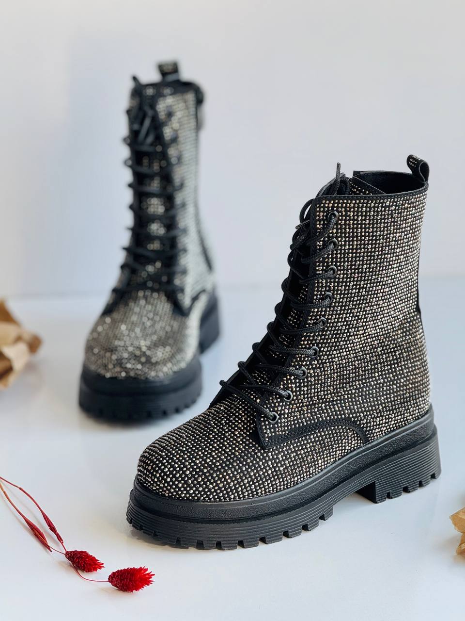 کفش بوت فول نگین