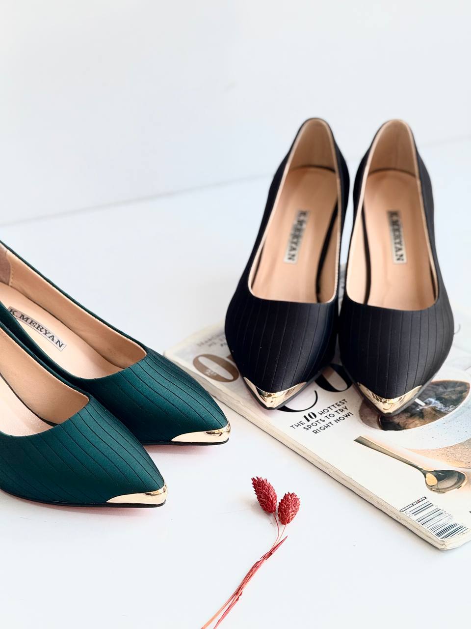 کفش کد127ساتن نوک فلزی