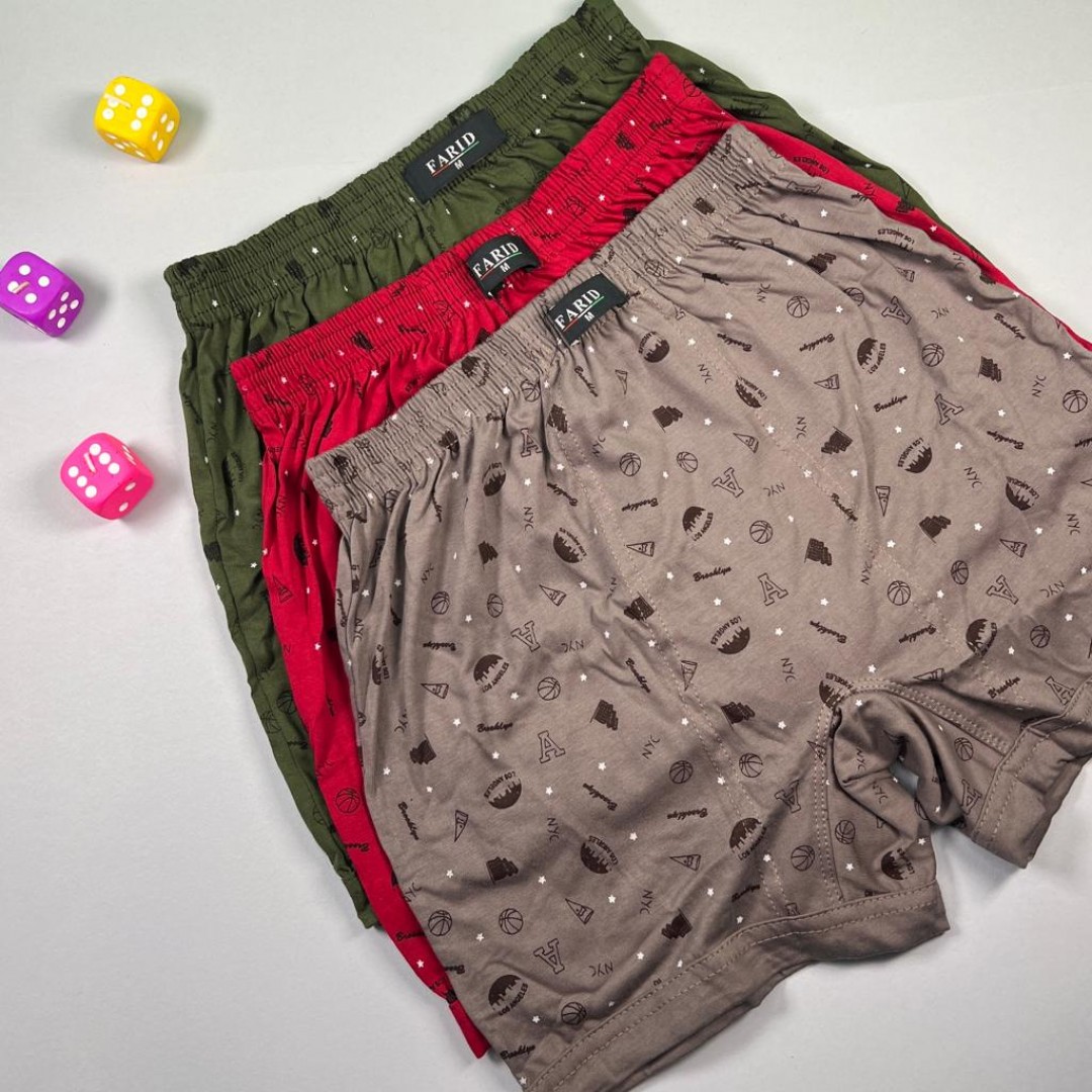 شورت مردانه پادار چاپی فرید کد 97