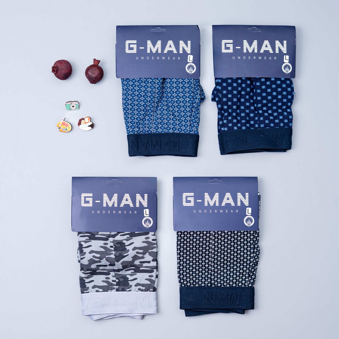 شورت مردانه نیم پا گونش چاپی کد 40