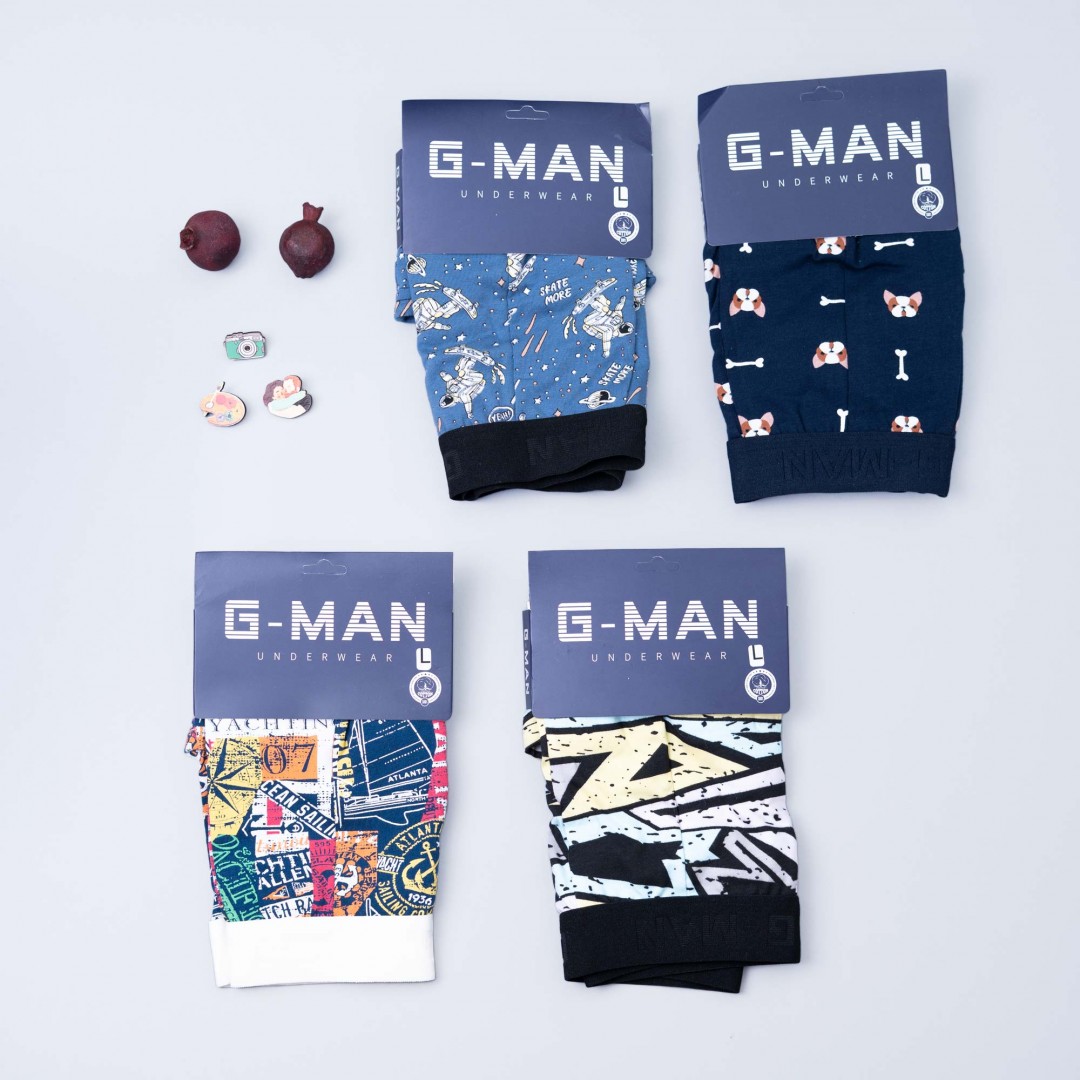 شورت مردانه نیم پا گونش چاپی کد 40