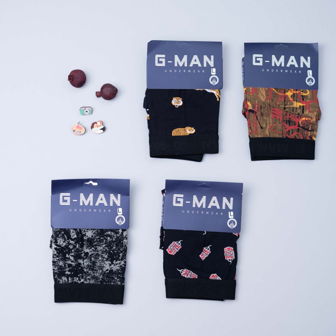 شورت مردانه نیم پا گونش چاپی کد 40