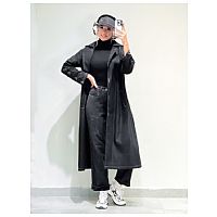 مانتو بلند پشت دکمه کد 20090