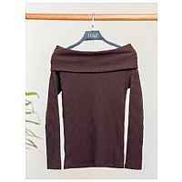 بلوز یقه قایقی آستین بلند کد 19763