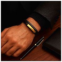 دستبند چرم مردانه مدل پلاک دار