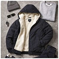 کاپشن مردانه مشکی داخل تمام خز مدل adidas-مشکی