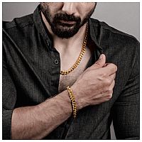 نیم ست Cartier مردانه طلایی مدل Zoris