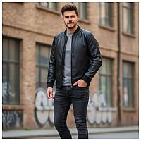 کاپشن چرم مردانه مدل Artim