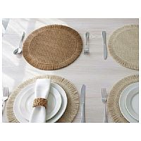 زیربشقابی حصیری رافیا گرد