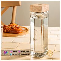 بطری لیبل دار درب مربع