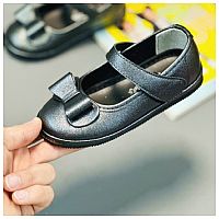 کفش دخترانه چرمی پاپیونی پاپر کد 112203