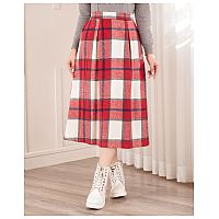 دامن چهارخونه قرمز کد 27102