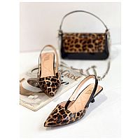 کفش پلنگی زارا 3 سانت ورنی