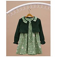 پیراهن گل بابونه و کت کبریتی